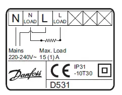 Danfoss ECtemp 531 Electronic Thermostat fig-2