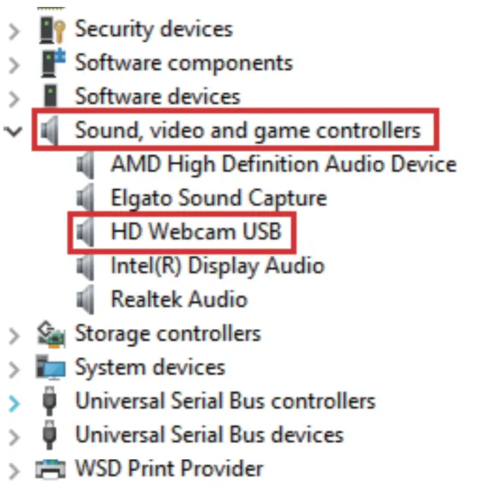 NEXIGO N960E 1080P FHD AutoFous Webcam - Device Manager