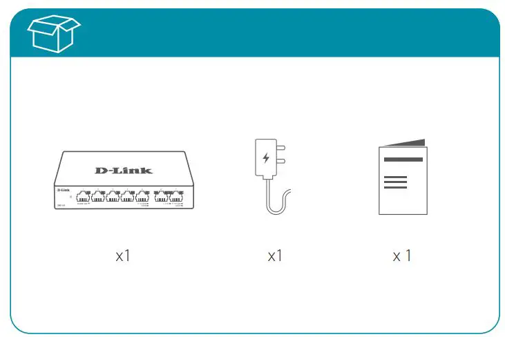 D-Link DMS-1070 7 Port Multi-Gigabit Desktop Switch User Guide - What's in the box