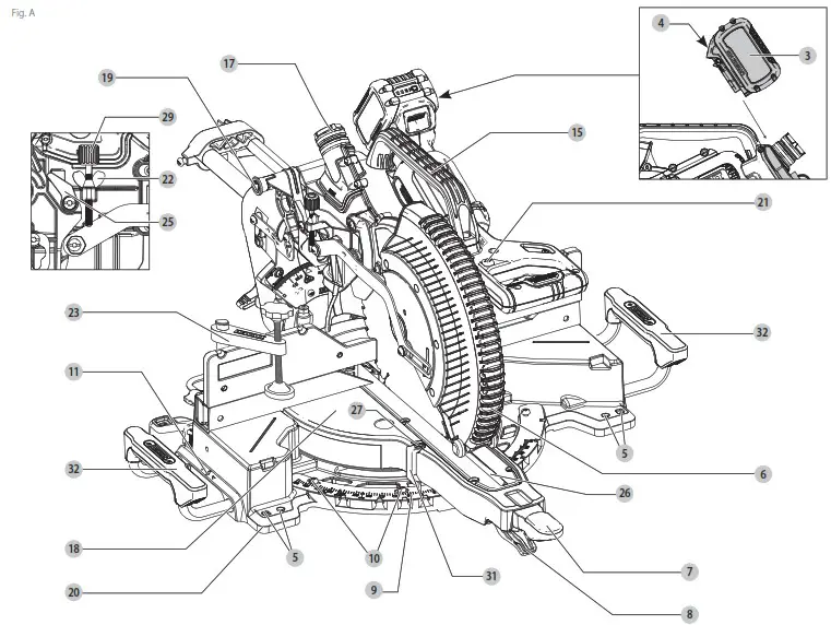 DEWALT DCS781 60V MAX Brushless 12 Inch Sliding Miter Saw - overview 1