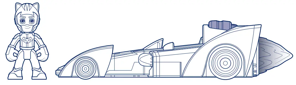 Hasbro F6213 PJ Masks Cat Racer with Lights and Sounds