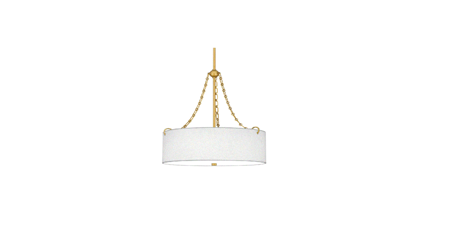 Quoizel Qop5606mbk 4-light Painted Brass Shaded Pendant Installation Guide