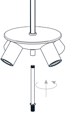 QUOIZEL-QOP5606MBK-4-Light-Painted-Brass-Shaded-Pendant-FIG-5
