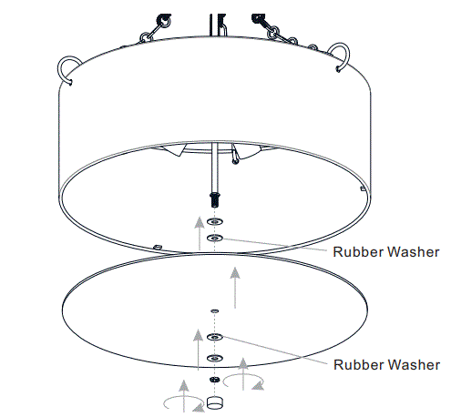 QUOIZEL-QOP5606MBK-4-Light-Painted-Brass-Shaded-Pendant-FIG-7
