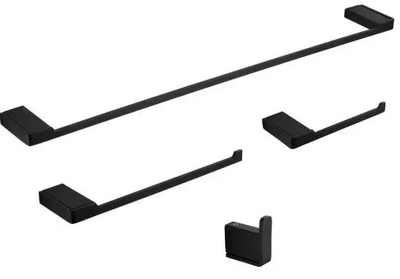 GETPRO-HD-YYQ-BK-01-4-Piece-Bath-Hardware-Set-with-Double-Towel-Bar-Toilet-Paper-Holder-Towel-Hook-PR0