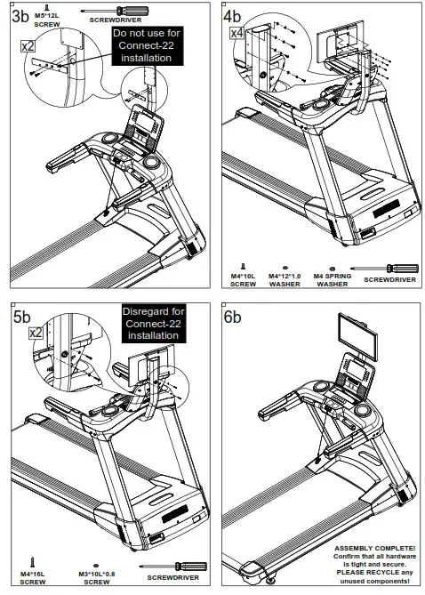 BODYCRAFT T1000 LCD Treadmill TV Rack - PARTS Connect-