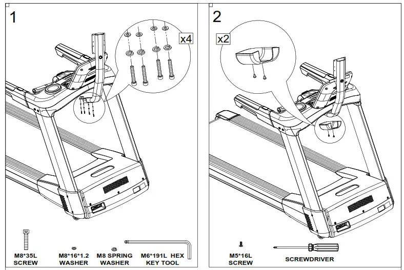 BODYCRAFT T1000 LCD Treadmill TV Rack - RACK