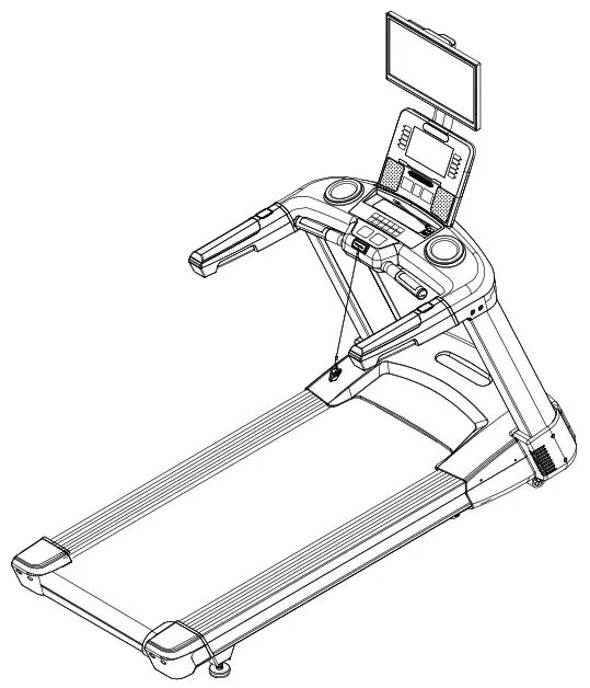BODYCRAFT T1000 LCD Treadmill TV Rack