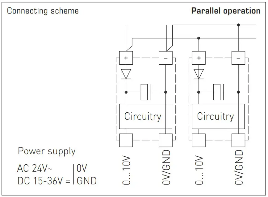 Connecting scheme