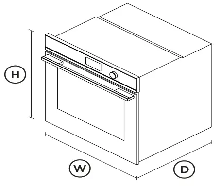 FISHER PAYKEL OB30SD17PLX1 17 Function Self Cleaning Oven - DIMENSIONS