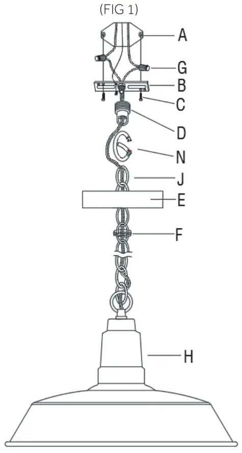 SIGNATURE HARDWARE 453835 Banewell 6 Light Matte Black Polished Nickel Modern Contemporary - INSTALLATION 1