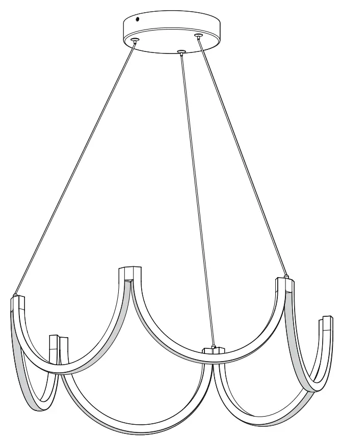 artika PDT-AD5C-HD2BL Pendant LED Light Fixture