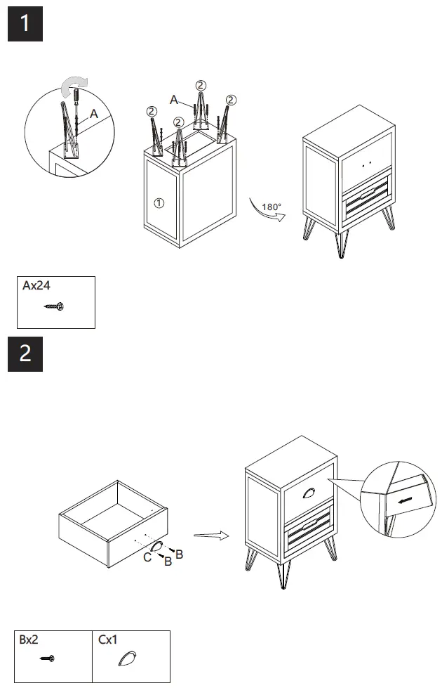 ModernLuxe-L-WF297939AAM-Wooden-Nightstand-with-Two-Drawer-and-Metal-Feet-Modern-Style-Bedside-Table-3