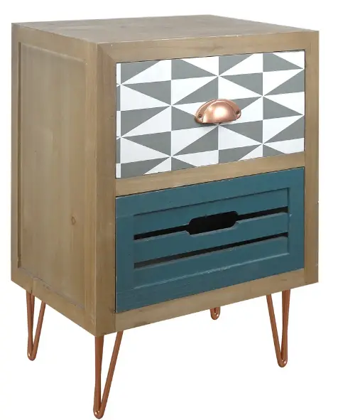 ModernLuxe-L-WF297939AAM-Wooden-Nightstand-with-Two-Drawer-and-Metal-Feet-Modern-Style-Bedside-Table