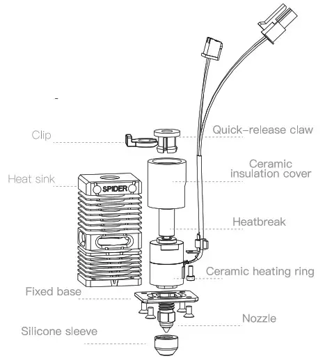 Ender 3 Creality Spider Ceramic Hotend Kit - overview 1