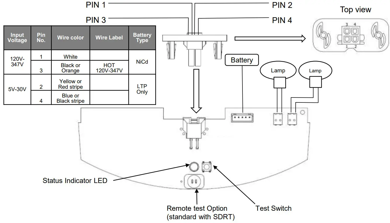 Acuity Brands ELM4L Emergency Light Quantum LED Adjustable - WIRING DIAGRAM