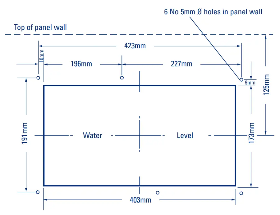 Details of panel wall aperture