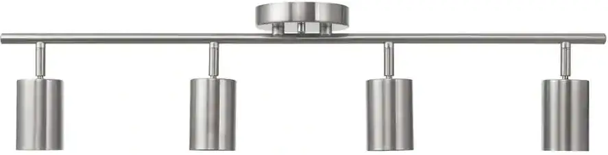 globe 91002801 2.5 ft. 4 Light Brushed Nickel Fixed Track Lighting Kit