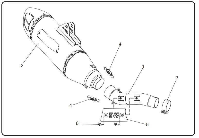 YOSHIMURA Street Series Exhaust - Diagram