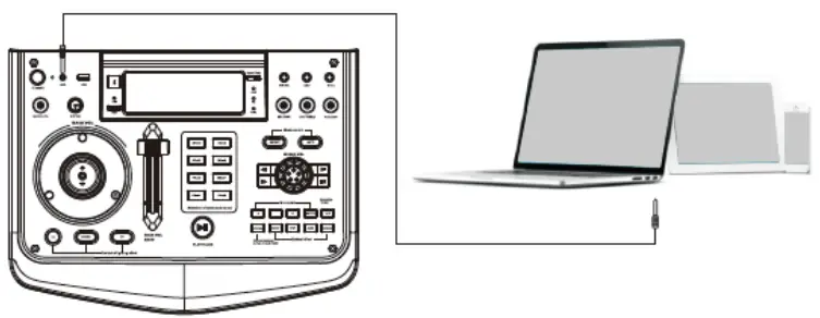 moonki MW-212LT220 Party Speaker - cable1