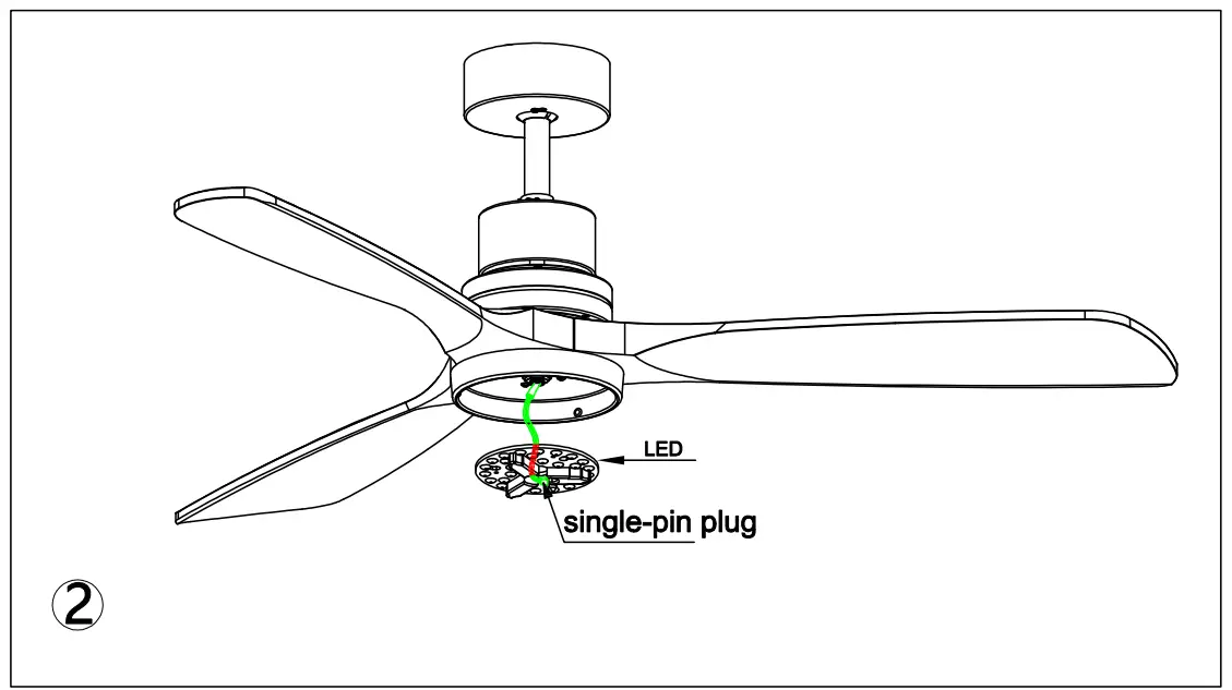 YOUKAIN MDWF-JS5201AC LED Light Ceiling Fan - Fig11