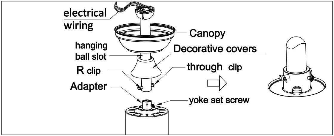 YOUKAIN MDWF-JS5201AC LED Light Ceiling Fan - Fig5