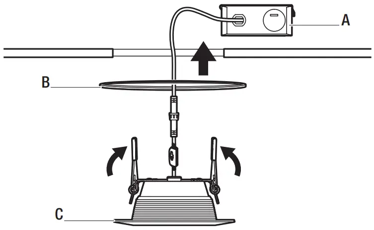 Installing the junction box and light
panel