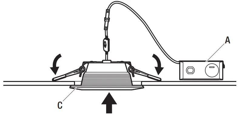 Installing the junction box and light
panel