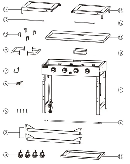 Royal Gourmet-GB4000F-Premium-4-Burner-Gas-Griddle-1