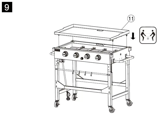 Royal Gourmet-GB4000F-Premium-4-Burner-Gas-Griddle-14