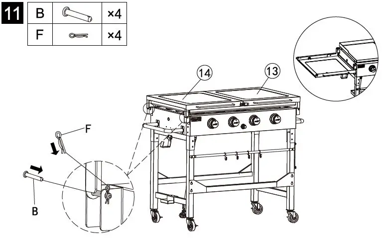 Royal Gourmet-GB4000F-Premium-4-Burner-Gas-Griddle-16
