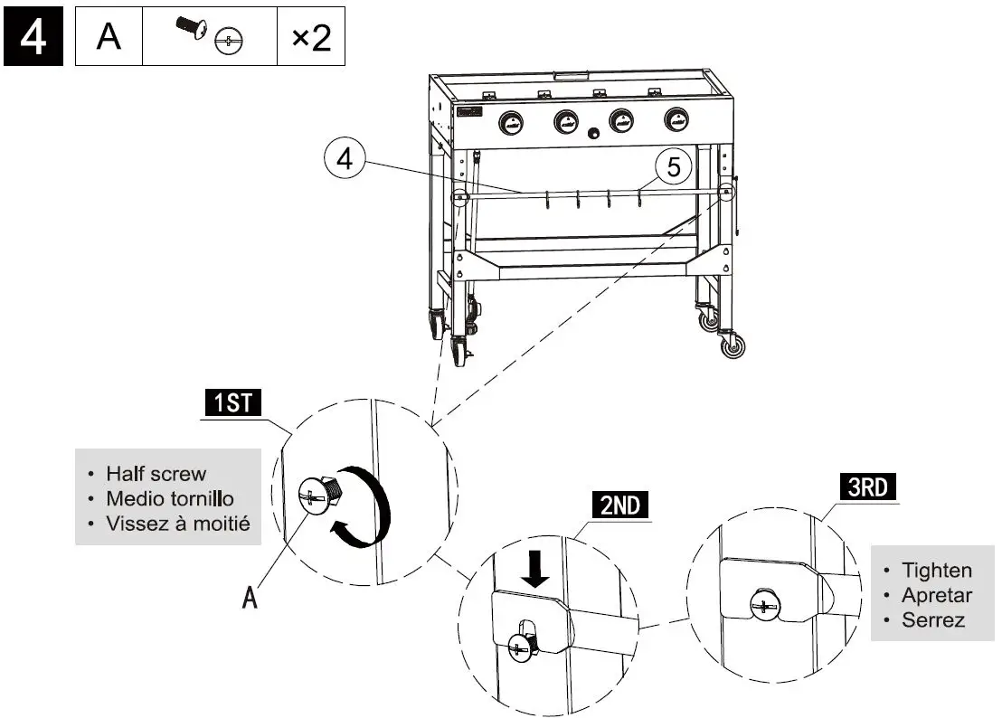Royal Gourmet-GB4000F-Premium-4-Burner-Gas-Griddle-9
