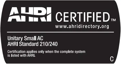 AHRI Certified a1