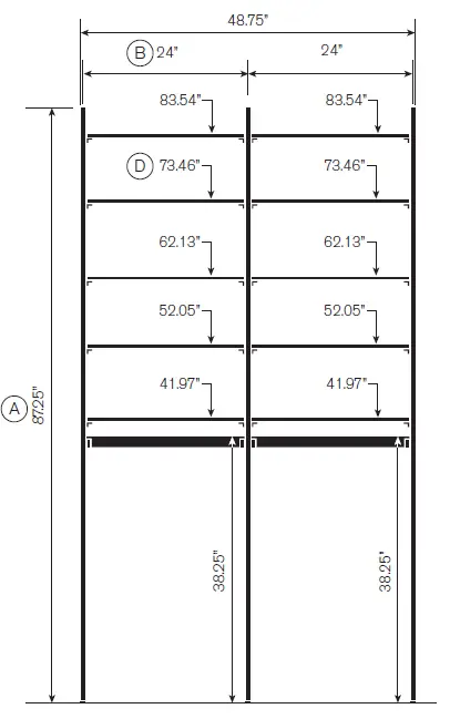 MARTHA-STEWART-California-Closets-20 Inch-Depth-Perry-White-Woodgrain-Gold-Metal-01