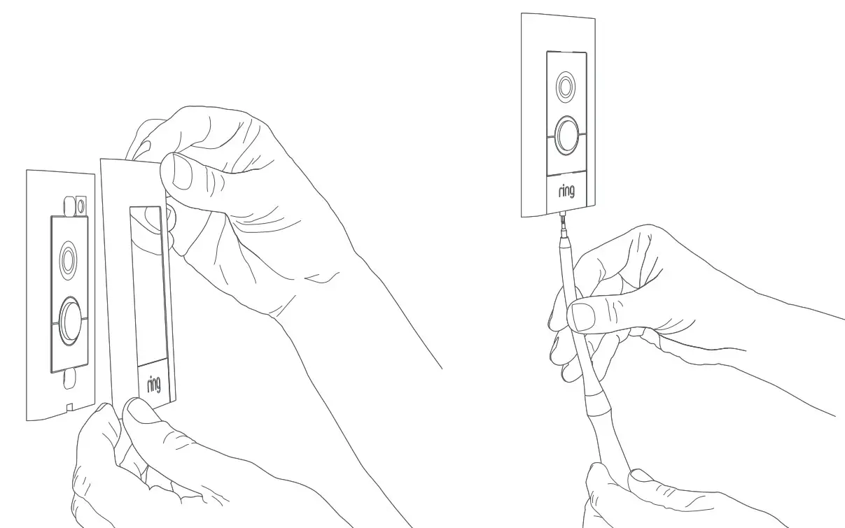 ring 8VR1E7-0EN0 Video Doorbell Elite - faceplate