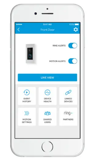 ring 8VR1E7-0EN0 Video Doorbell Elite - setting