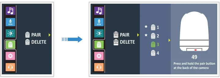 Babysense VBM55TX 5.5 Inch Split Screen Full HD 1080P Video Baby Monitor - Parent Unit