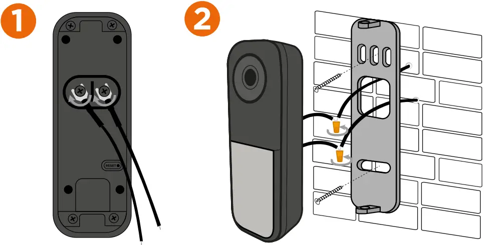 SCS sentinel CFI0026 VisioBell Wired Smart Doorbell and Wireless Chime - INSTALLATION 1