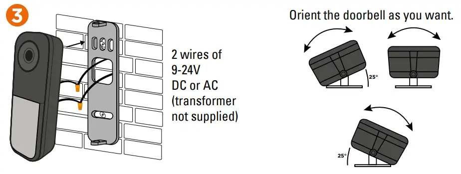 SCS sentinel CFI0026 VisioBell Wired Smart Doorbell and Wireless Chime - INSTALLATION 2