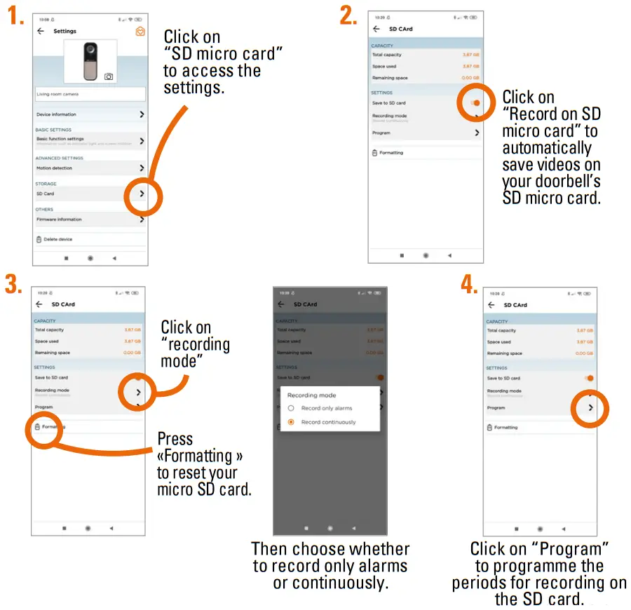 SCS sentinel CFI0026 VisioBell Wired Smart Doorbell and Wireless Chime - Using app 4