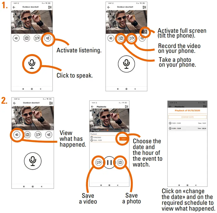 SCS sentinel CFI0026 VisioBell Wired Smart Doorbell and Wireless Chime - Using app
