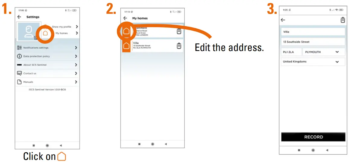 SCS sentinel CFI0026 VisioBell Wired Smart Doorbell and Wireless Chime - edit home