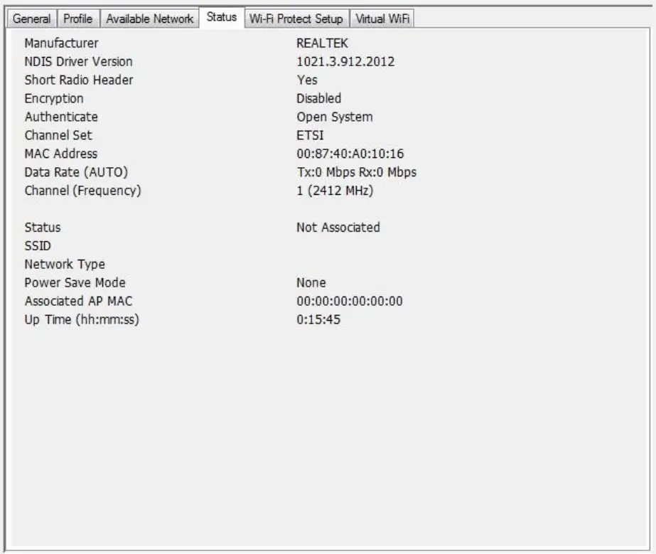 Magforms P-Series WIFI Receiver - Status Page