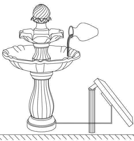 Sunnydaze DECOR SL-0213 Arcade Solar Tiered Fountain - pump 2