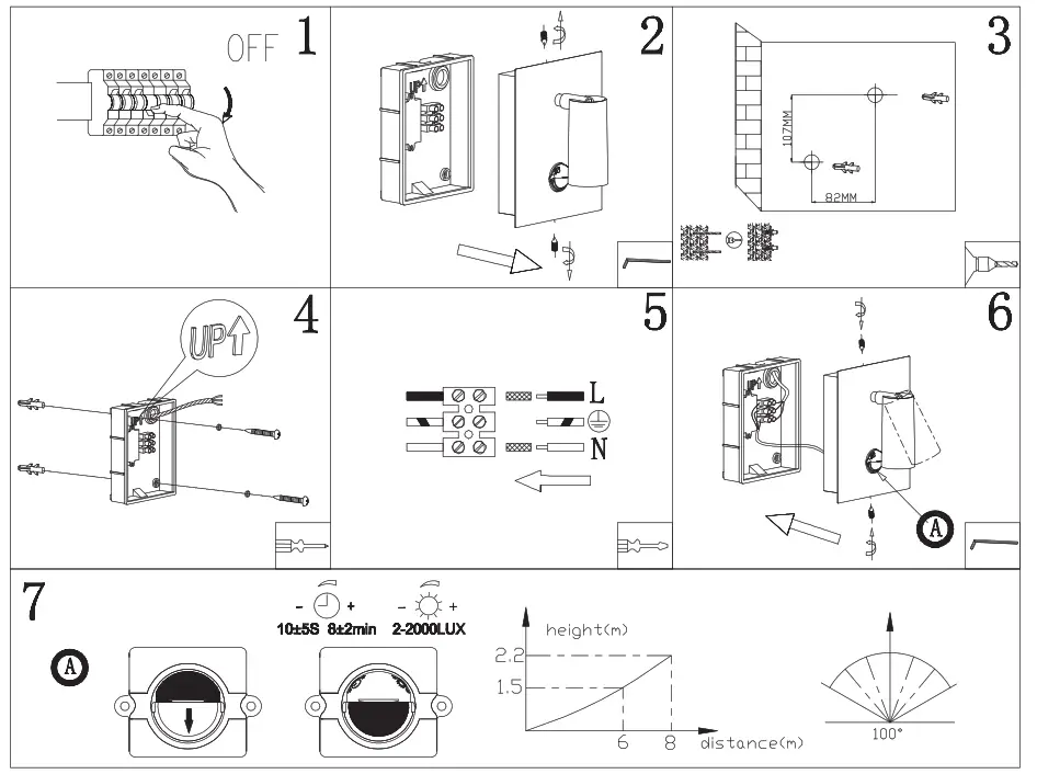 TRIO 2229691xx Tunga LED Outdoor Wall Light - fig