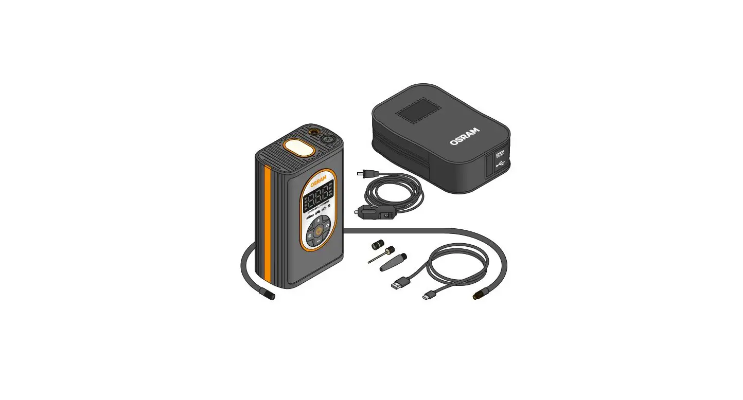 Osram Tyreinflate 4000 Rechargeable Tyre Inflator Instruction Manual