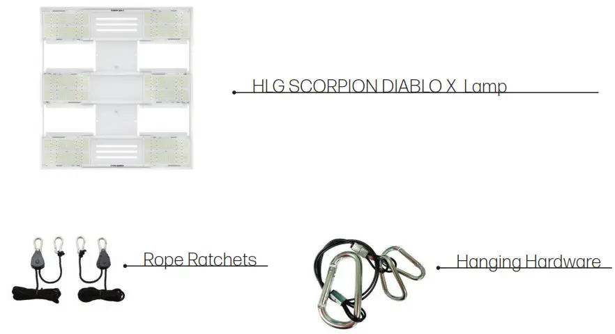 Horticulture Lighting Group HLG Scorpion Diablo X Grow Light - PACKAGE 2