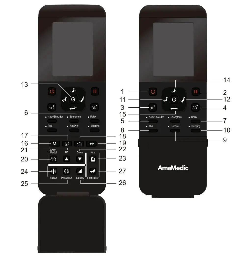 AmaMedic Premium 3D Chair - Controller