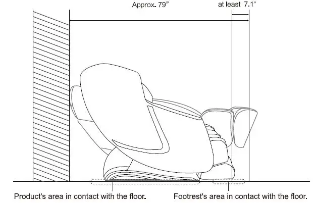 AmaMedic Premium 3D Chair - Ensure there is adequate space to recline