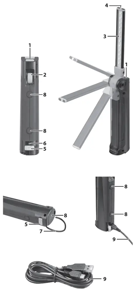 brennenstuhl 1177370 Rechargeable LED Hand Lamp - Description